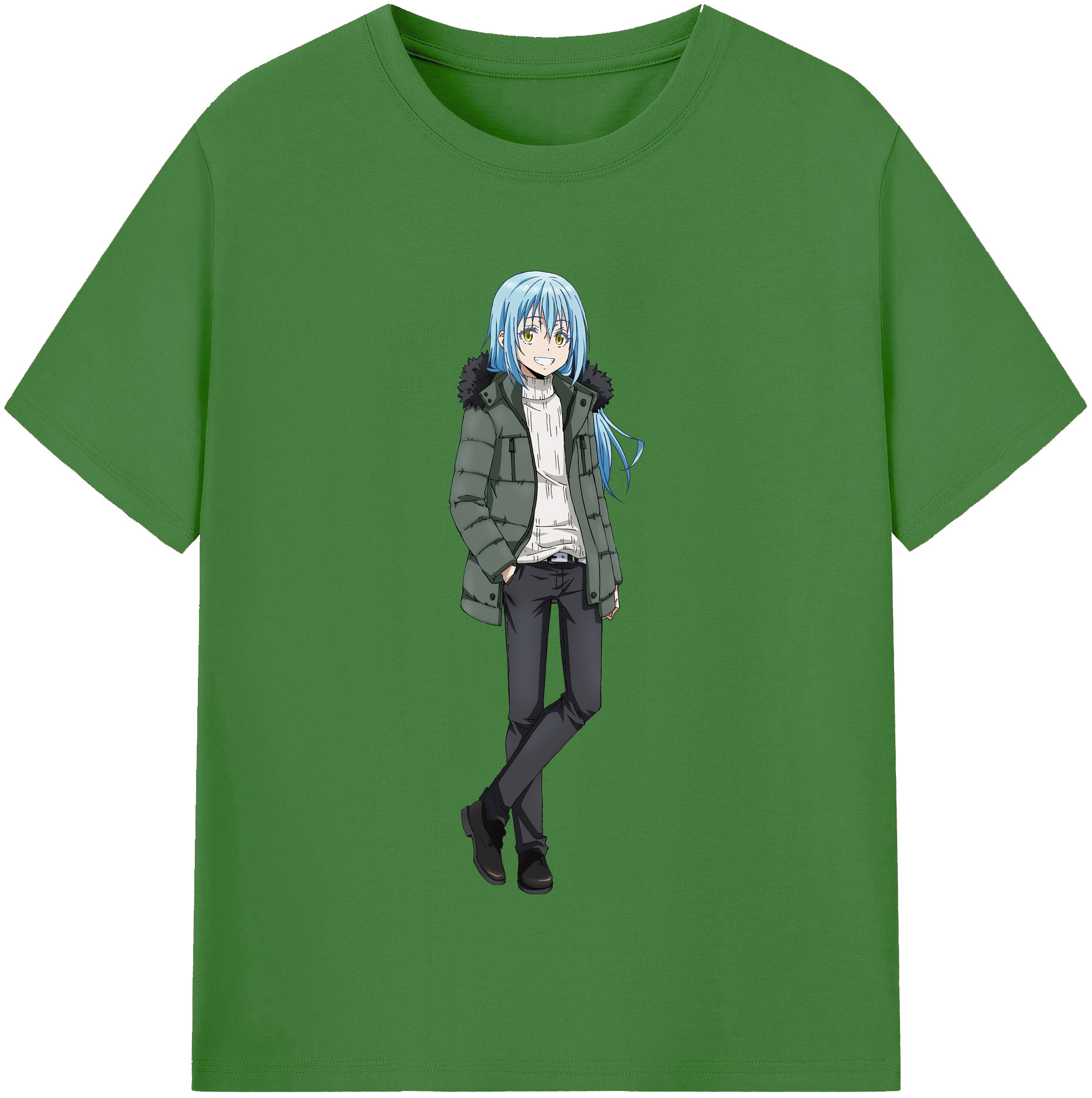 （画像用） 転スラ Regarding Reincarnated to Slime レディースカジュアルプリントTシャツ（綿100％）